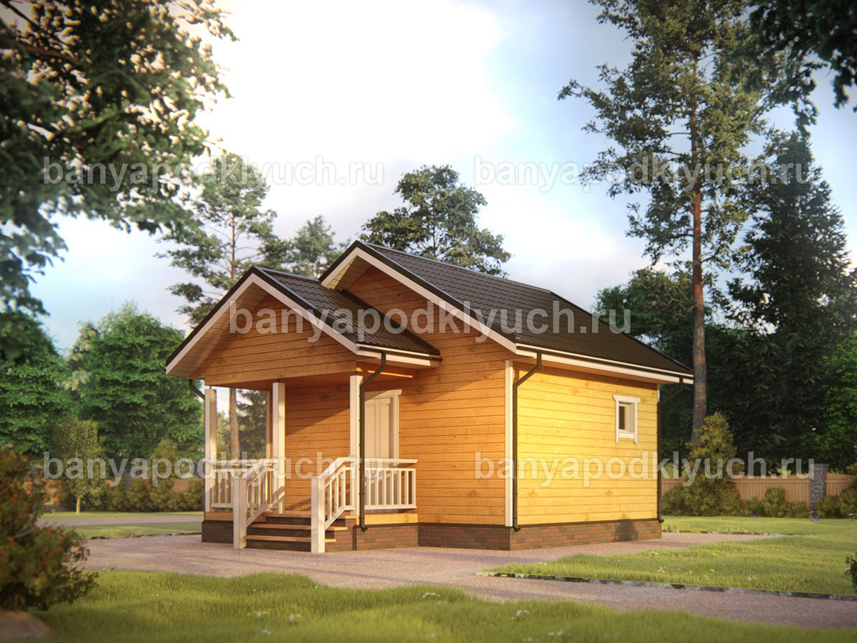 Баня из бруса 6.5x6 м Баня из бруса 6.5x6 м
